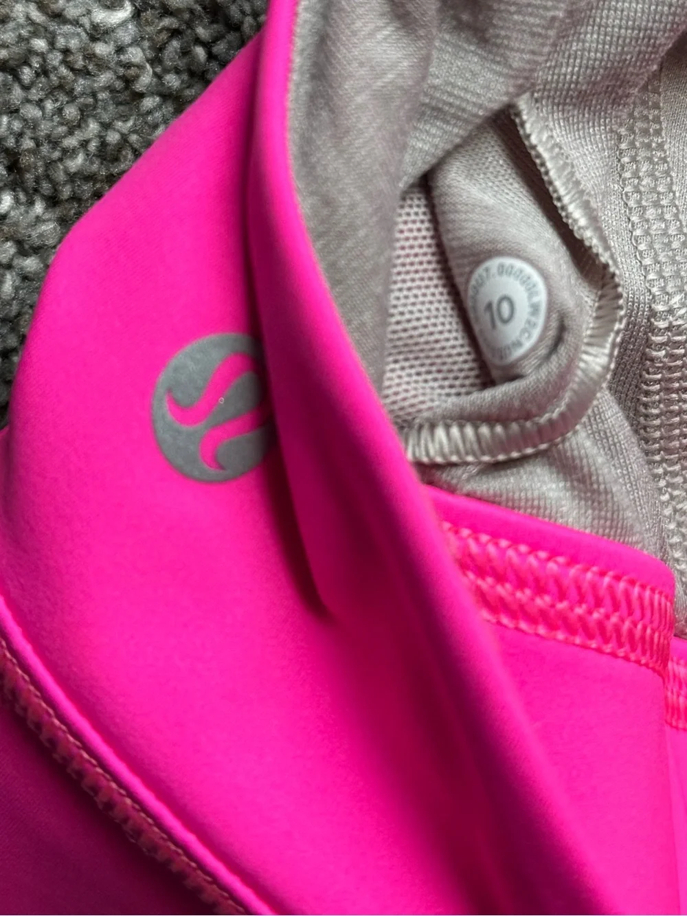 lululemon athletica Bright Pink High-Neck Sports Bra